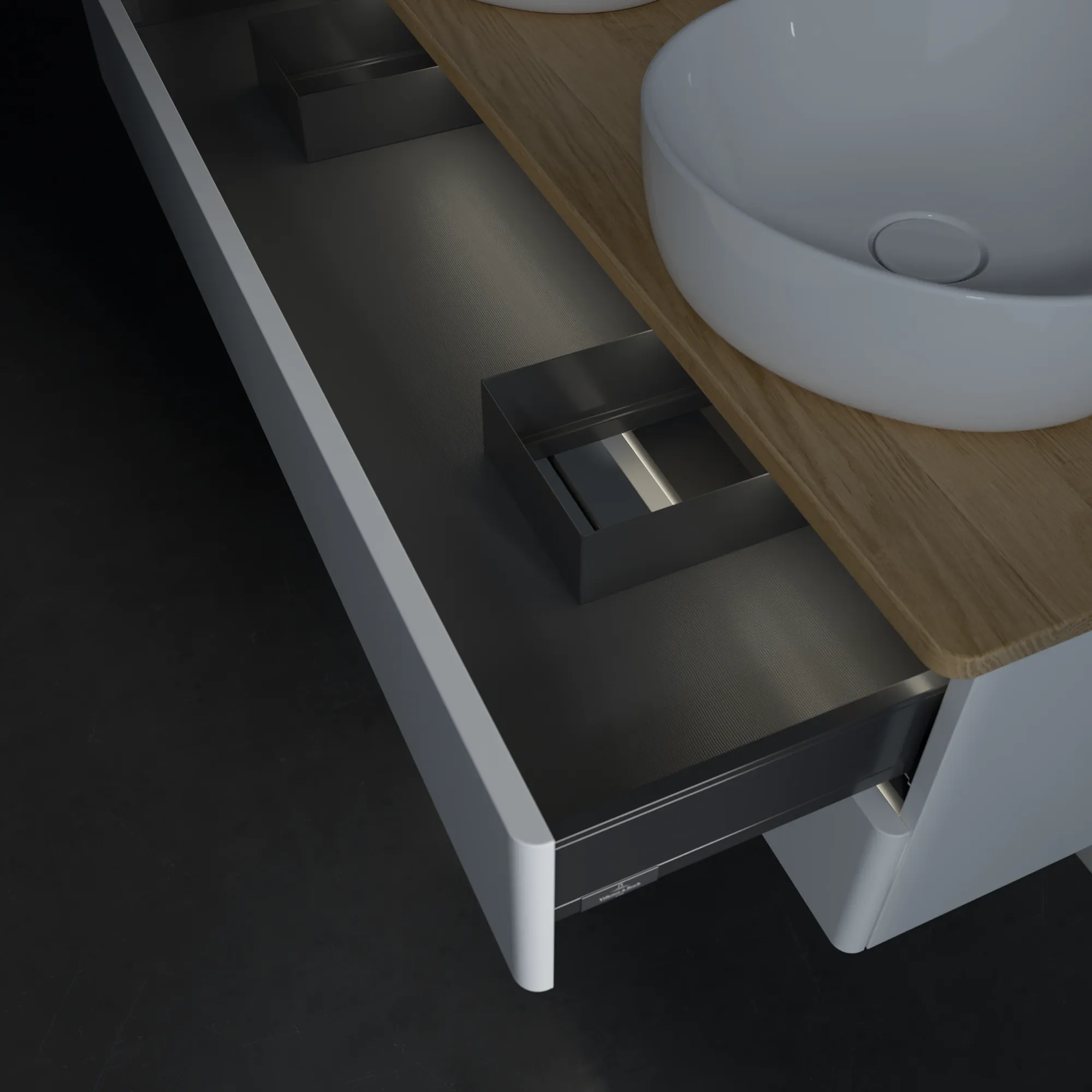 Villeroy & Boch Antao Waschbeckenunterschrank L24_1, 1200x360x500mm, Glossy White Lacquer / Honey Oak Villeroy & Boch Antao Waschbeckenunterschrank L24_1, 1200x360x500mm, Glossy White Lacquer / Honey Oak