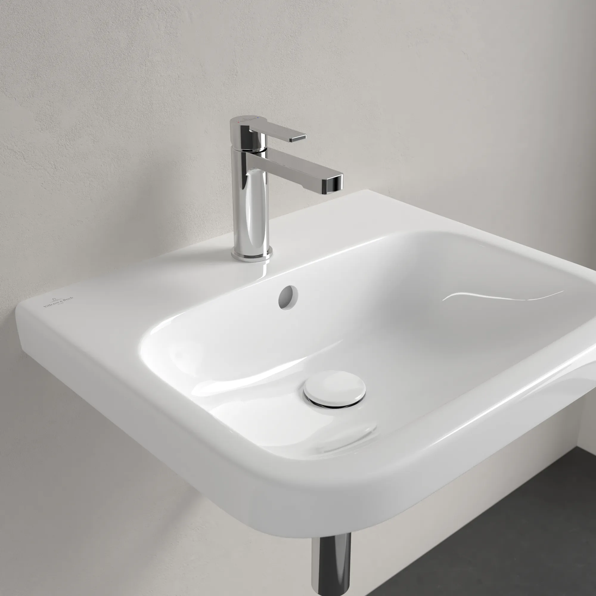 Villeroy & Boch Waschbecken geschliffen „Architectura“ 550 × 470 × 180 mm, ohne Hahnlochbohrung, mit Hahnlochbank, Hahnlochposition mittig in Weiß Alpin Villeroy & Boch Waschbecken geschliffen „Architectura“ 550 × 470 × 180 mm, ohne Hahnlochbohrung, mit Hahnlochbank, Hahnlochposition mittig in Weiß Alpin