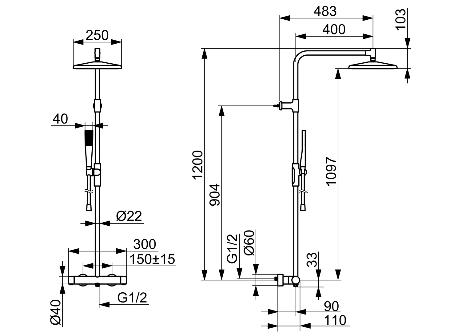 HansaAURELIA Regenbrause-Duscharmatur 4719, 1-strahlig, Bronze gebürstet HansaAURELIA Regenbrause-Duscharmatur 4719, 1-strahlig, Bronze gebürstet
