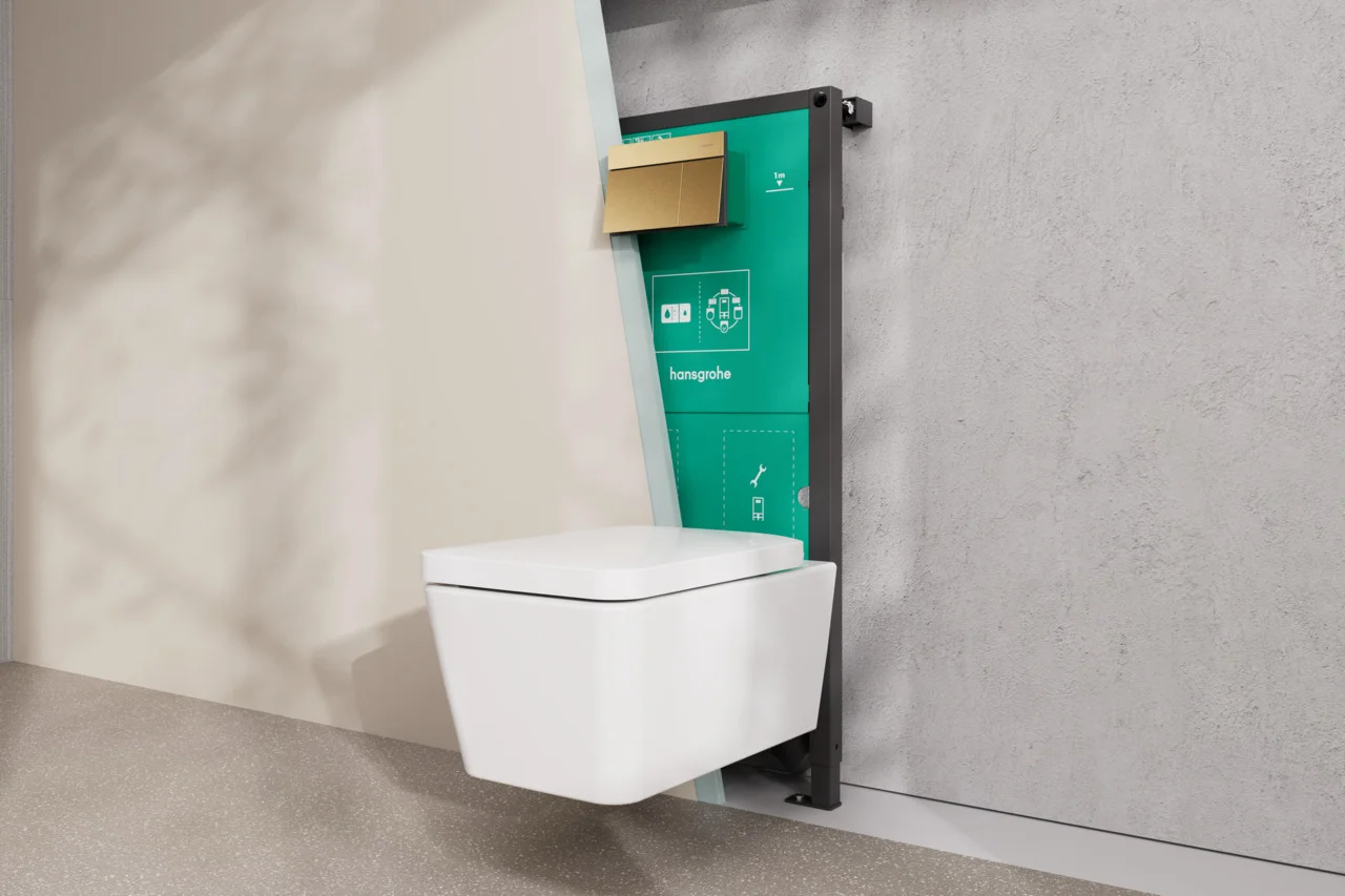 Hansgrohe EluPura Q Wand-WC-Set, 540x360 mm, glänzend, mit AquaFall-Flush, SmartClean, SoftClose und QuickRelease