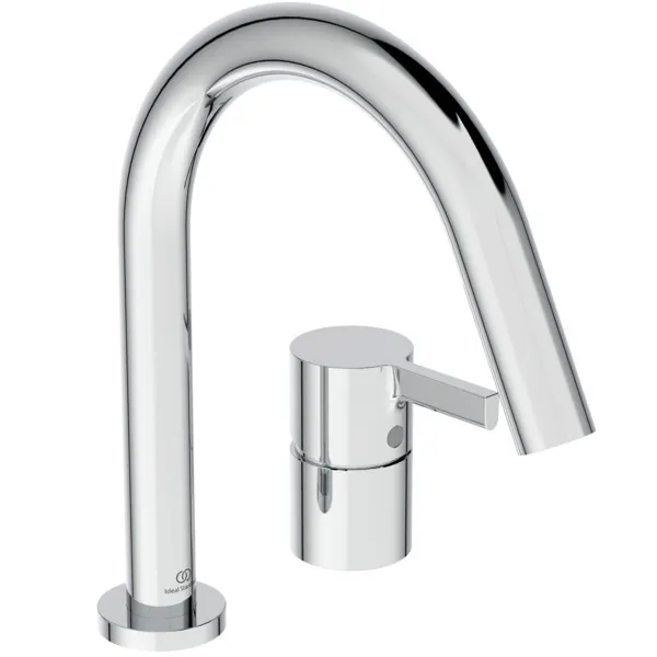 Ideal Standard Joy Armaturen, 4-Loch Wannenrandarmatur JOY, Auslauf, Stab-Handbrause und Umsteller, Chrom Ideal Standard Joy Armaturen, 4-Loch Wannenrandarmatur JOY, Auslauf, Stab-Handbrause und Umsteller, Chrom