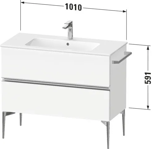 Duravit Waschtischunterschrank „Sivida“ 101 × 59,1 × 47,7 cm in Weiß Matt