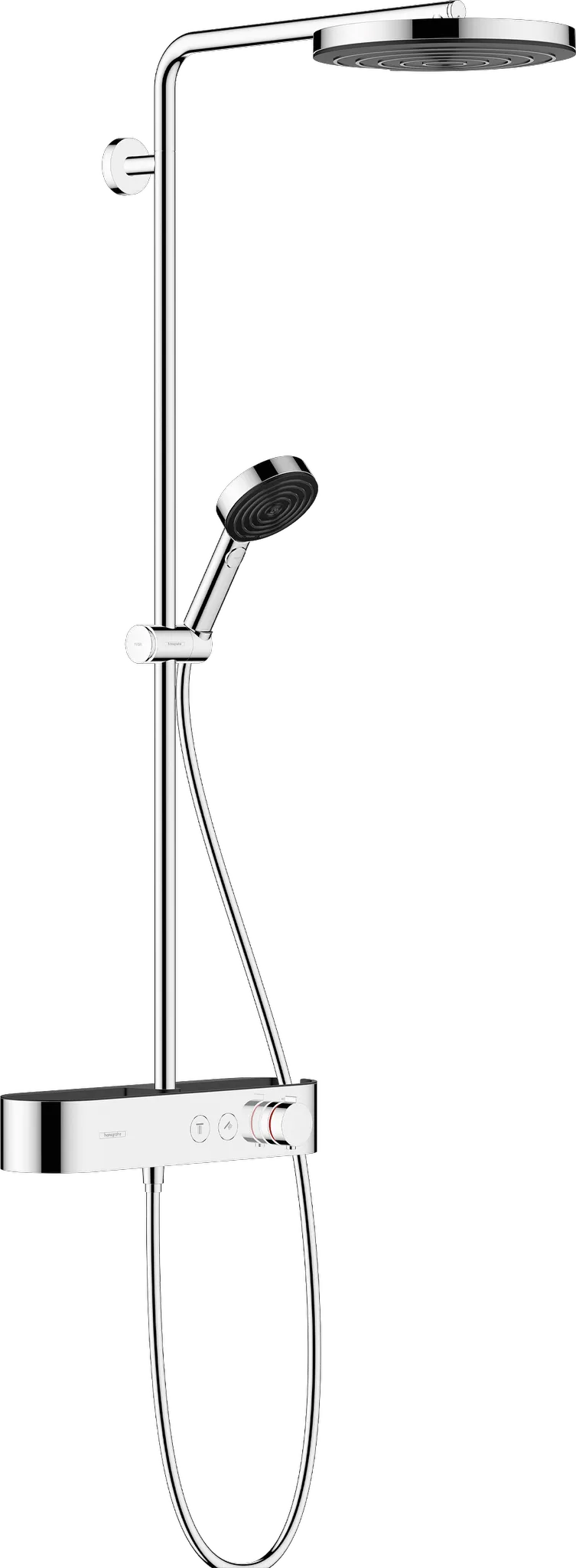Showerpipe Pulsify 260 1jet mit Brausethermostat Aufputz chrom Showerpipe Pulsify 260 1jet mit Brausethermostat Aufputz chrom