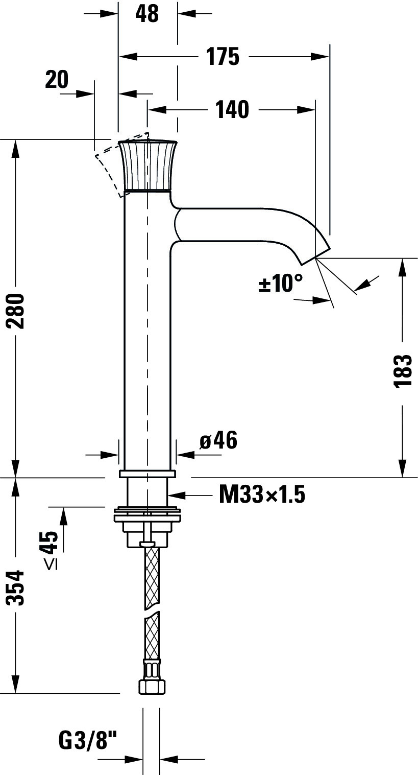 Einhand-Waschtischarmatur „White Tulip“ Ausladung 140 mm in Chrom Einhand-Waschtischarmatur „White Tulip“ Ausladung 140 mm in Chrom