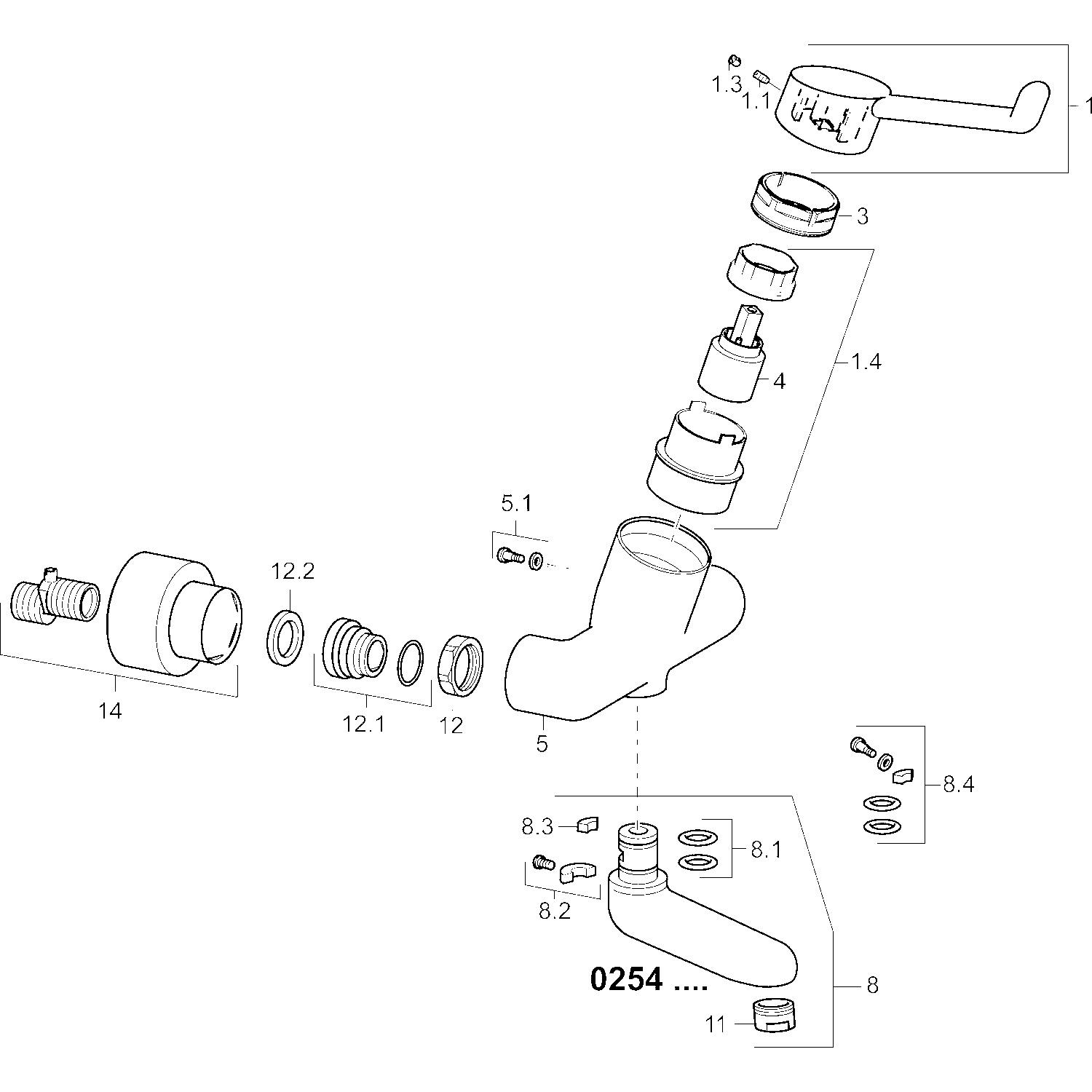 Einhand-Waschtischarmatur „Medipro“ Ausladung 246 mm in Chrom Einhand-Waschtischarmatur „Medipro“ Ausladung 246 mm in Chrom