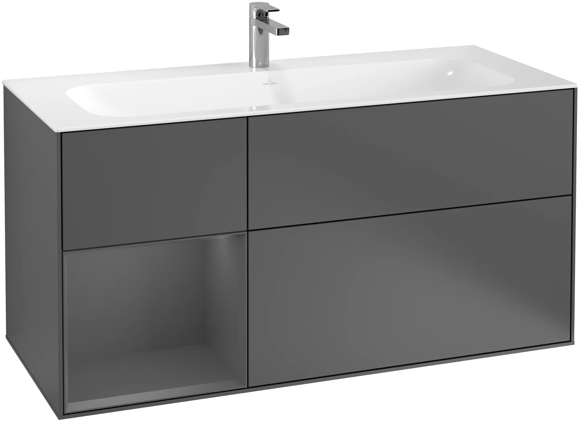 Villeroy & Boch Finion Waschbeckenunterschrank F06, 1196x591x498mm, anthrazit