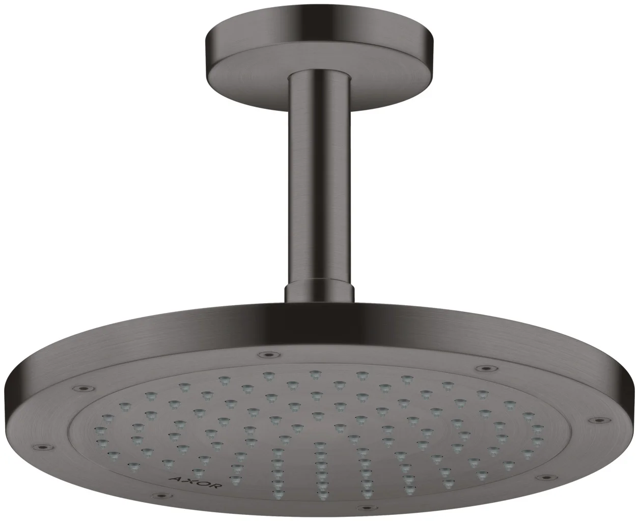 Hansgrohe AXOR ShowerSolutions Kopfbrause 245 1jet EcoSmart+ Brushed Black Chrome, 245 mm, verstellbarer Winkel, abnehmbar zur Reinigung