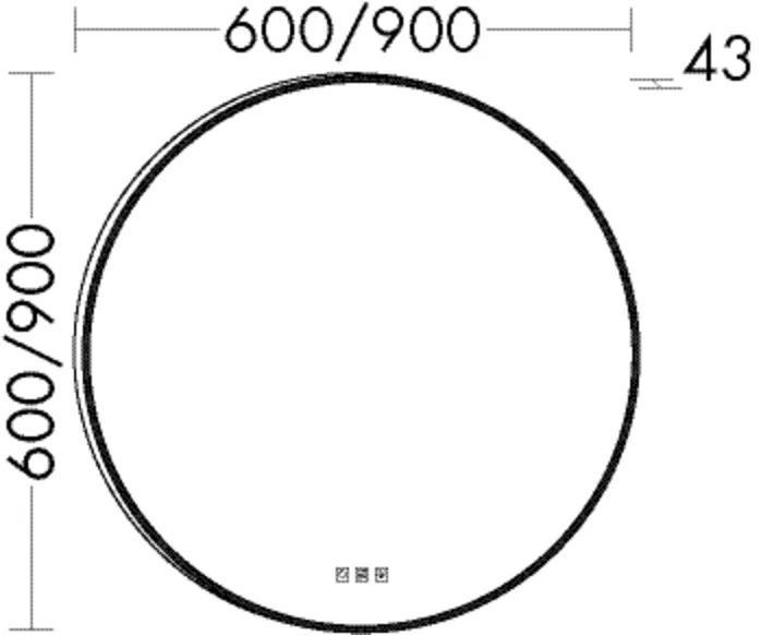 burgbad Spiegel „Sys30“ 600 × 600 mm