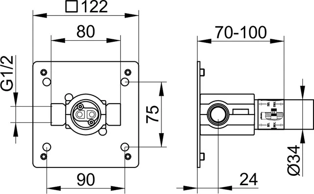 Arm.-Zub. 59916000075 Grundkörper für 52916/59516