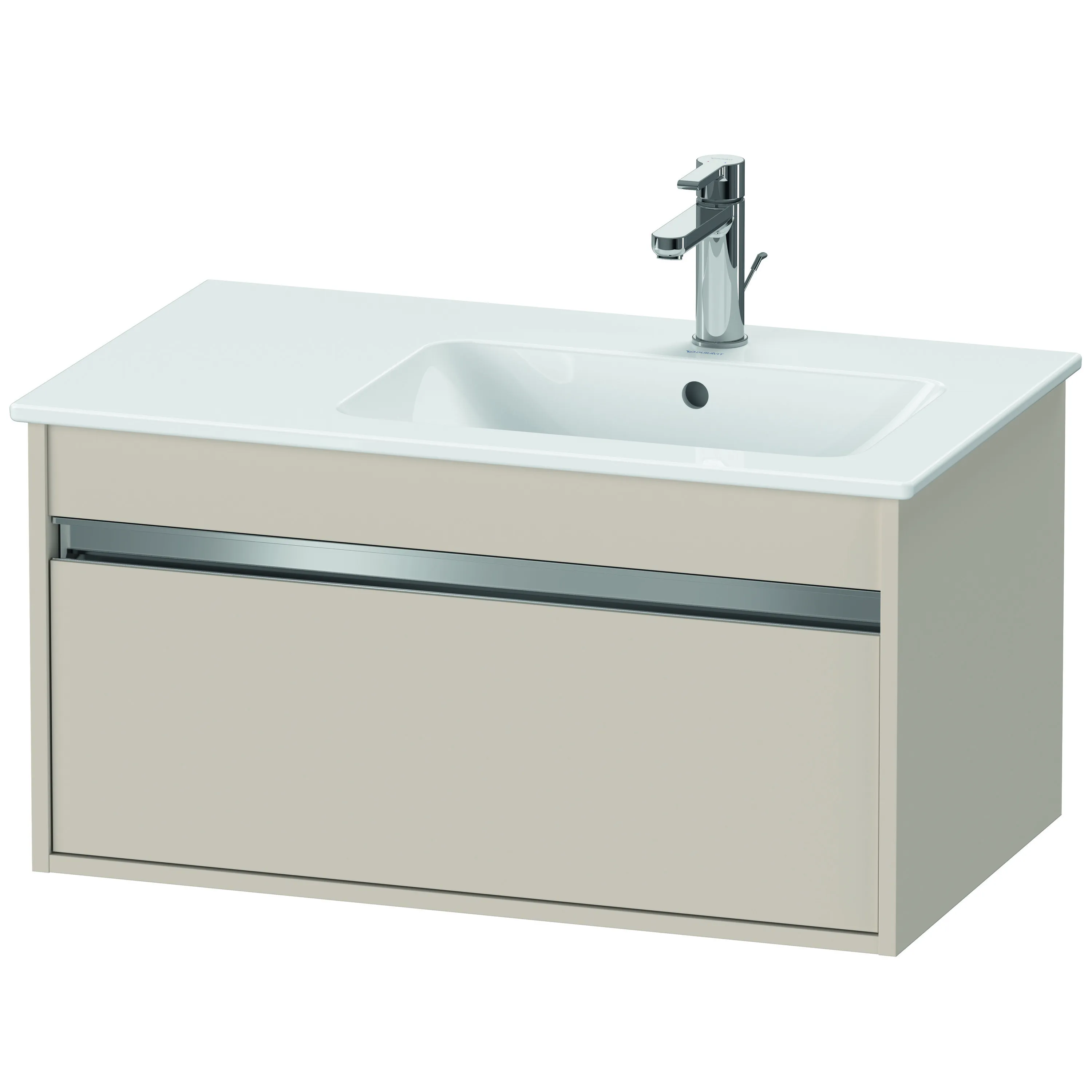 Duravit Waschtischunterschrank wandhängend „Ketho“ 80 × 41 × 47,5 cm Taupe Matt