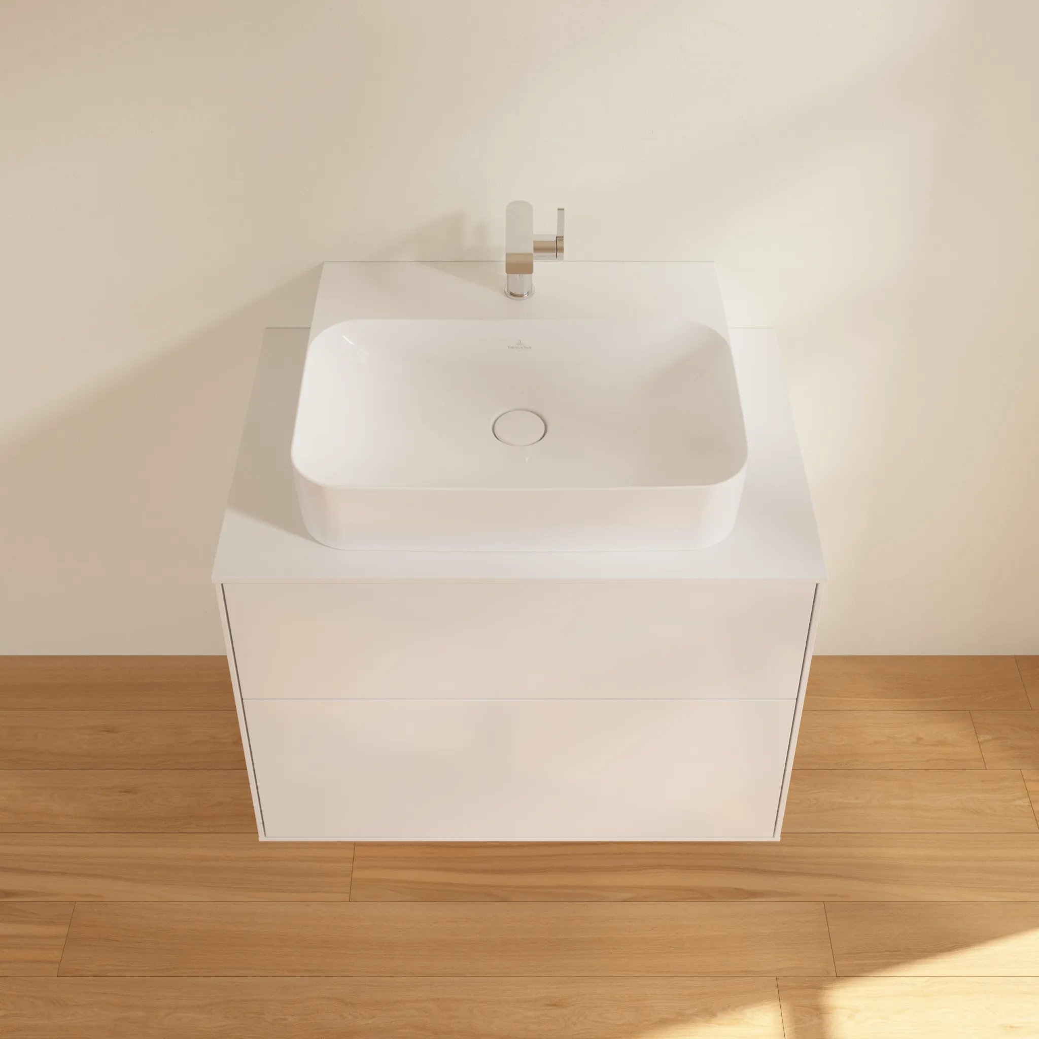 Villeroy & Boch Waschtischunterschrank „Finion“ für Schrankwaschtisch 800 × 603 × 501 mm Glossy White Lacquer, für Becken mittig Villeroy & Boch Waschtischunterschrank „Finion“ für Schrankwaschtisch 800 × 603 × 501 mm Glossy White Lacquer, für Becken mittig