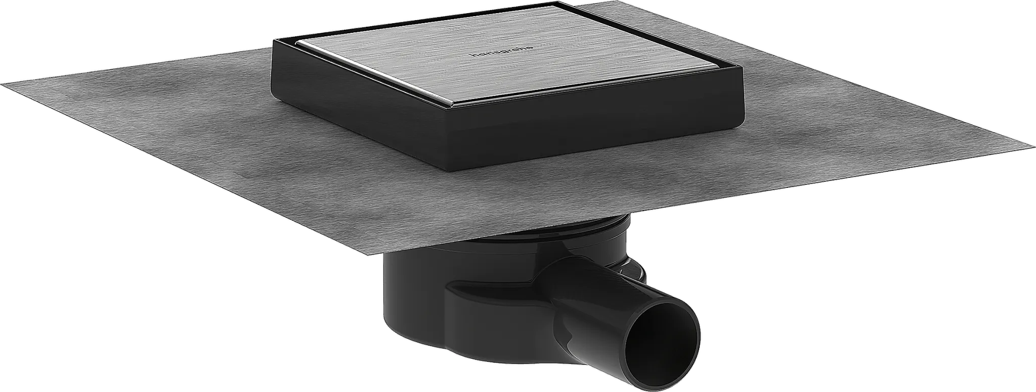 Hansgrohe RainDrain Point Komplettset Punktablauf 150x150mm befliesbar Edelstahl gebürstet Hansgrohe RainDrain Point Komplettset Punktablauf 150x150mm befliesbar Edelstahl gebürstet