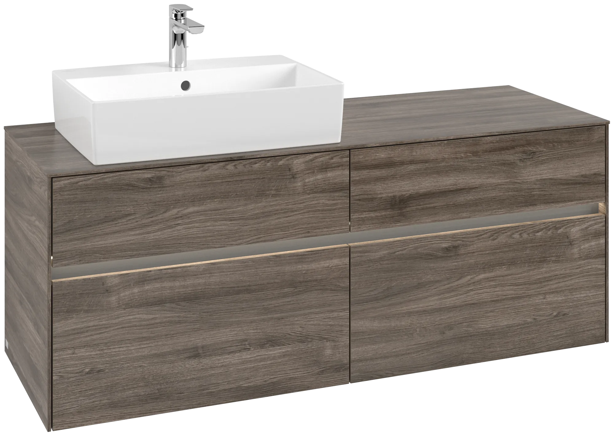 Villeroy & Boch Collaro Waschbeckenunterschrank C132B0, 1400x548x500mm, Stone Oak