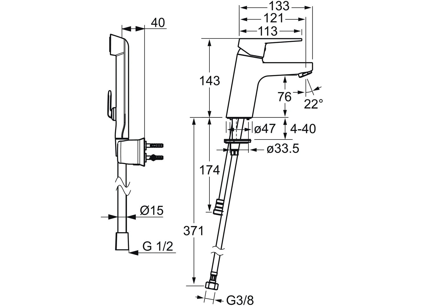 HansaTWIST Einhebelmischer Waschtischbatterie HansaTWIST 0930 Ausladung 121 mm DN15 Chrom HansaTWIST Einhebelmischer Waschtischbatterie HansaTWIST 0930 Ausladung 121 mm DN15 Chrom