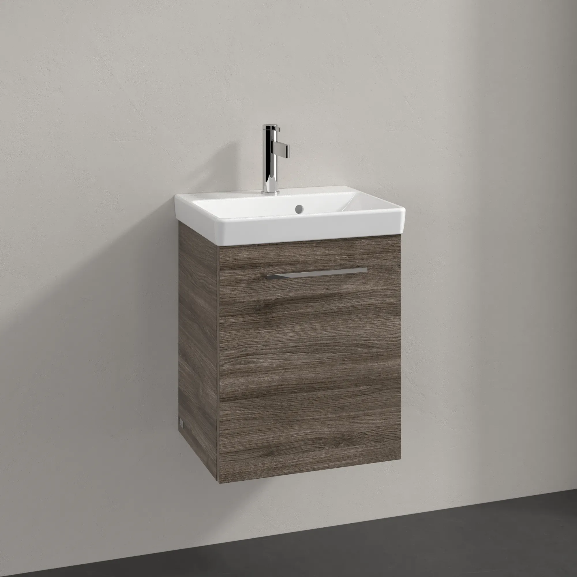 Villeroy & Boch Waschtischunterschrank mit Tür „Avento“ für Schrankwaschtisch 430 × 514 × 352 mm Stone Oak, Anschlag links, Soft Closing, 1 Tür Villeroy & Boch Waschtischunterschrank mit Tür „Avento“ für Schrankwaschtisch 430 × 514 × 352 mm Stone Oak, Anschlag links, Soft Closing, 1 Tür
