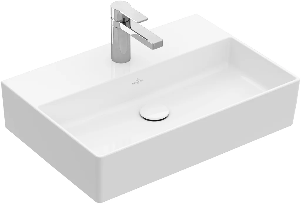 Villeroy & Boch Memento 2.0 Wandwaschbecken Pure Black CeramicPlus 600x420x135mm mit Überlauf