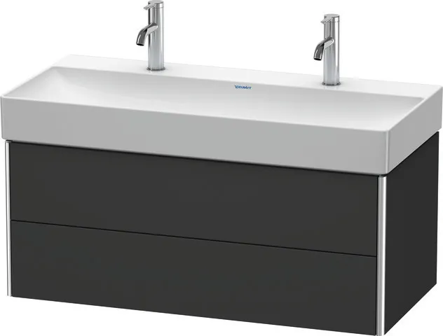 Duravit Waschtischunterschrank wandhängend „XSquare“ 98,4 × 39,7 × 46 cm Graphit Supermatt Duravit Waschtischunterschrank wandhängend „XSquare“ 98,4 × 39,7 × 46 cm Graphit Supermatt
