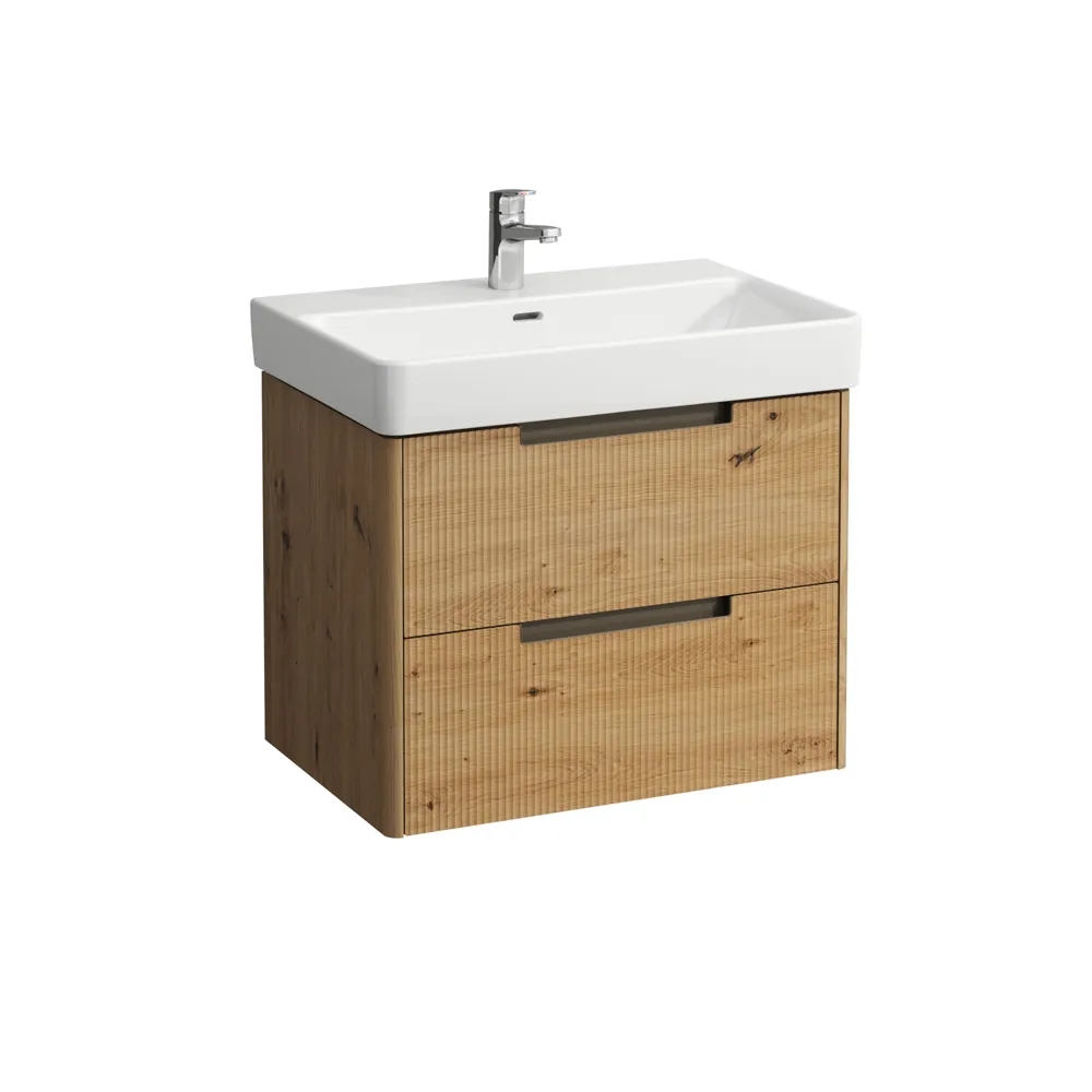 Waschtischunterbau JUNA für PRO S 446x669x515 2 Schubladen mit Griffmulde für Waschtisch H810967 weiß matt