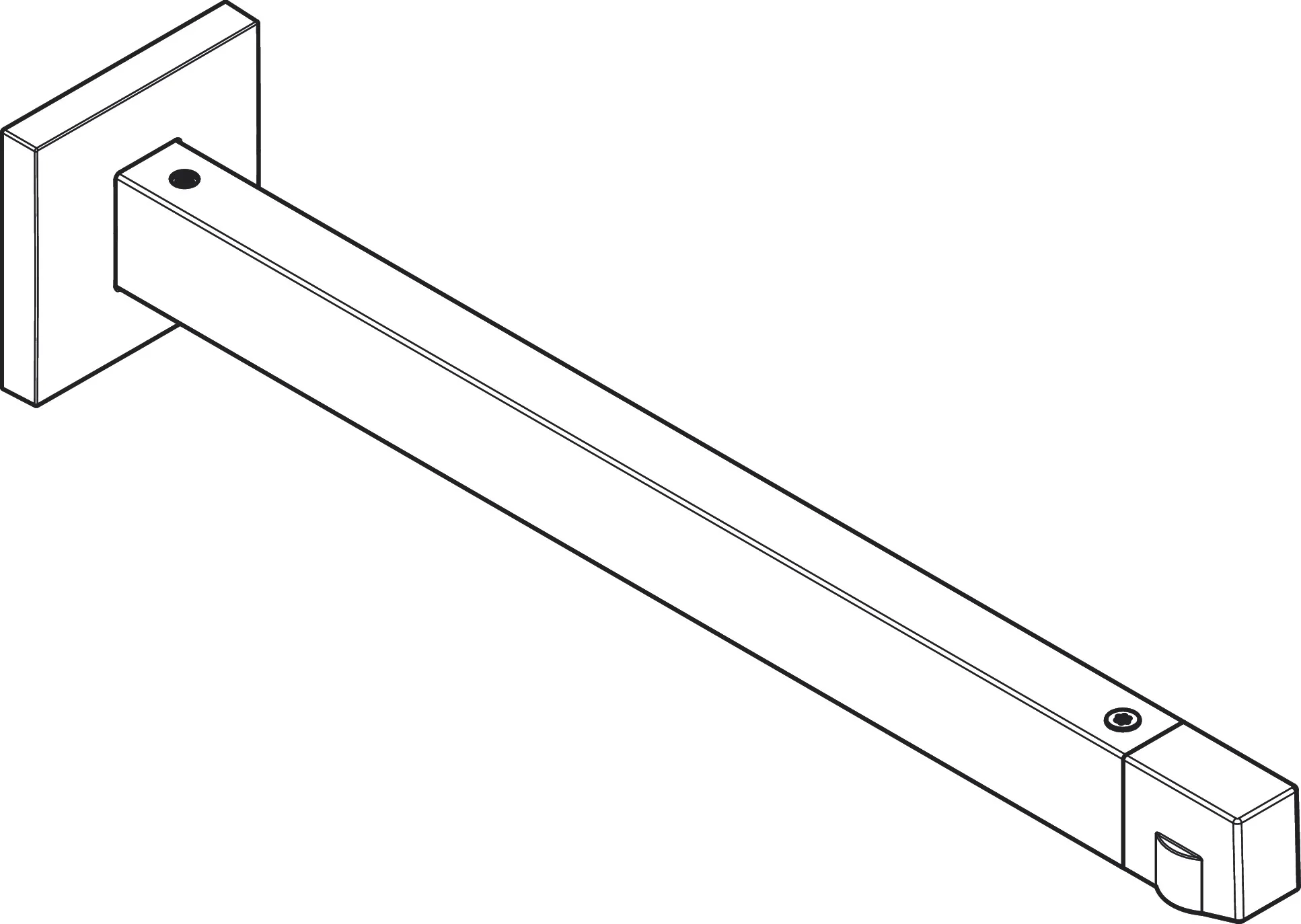 Brausearm E 39 cm, Chrom