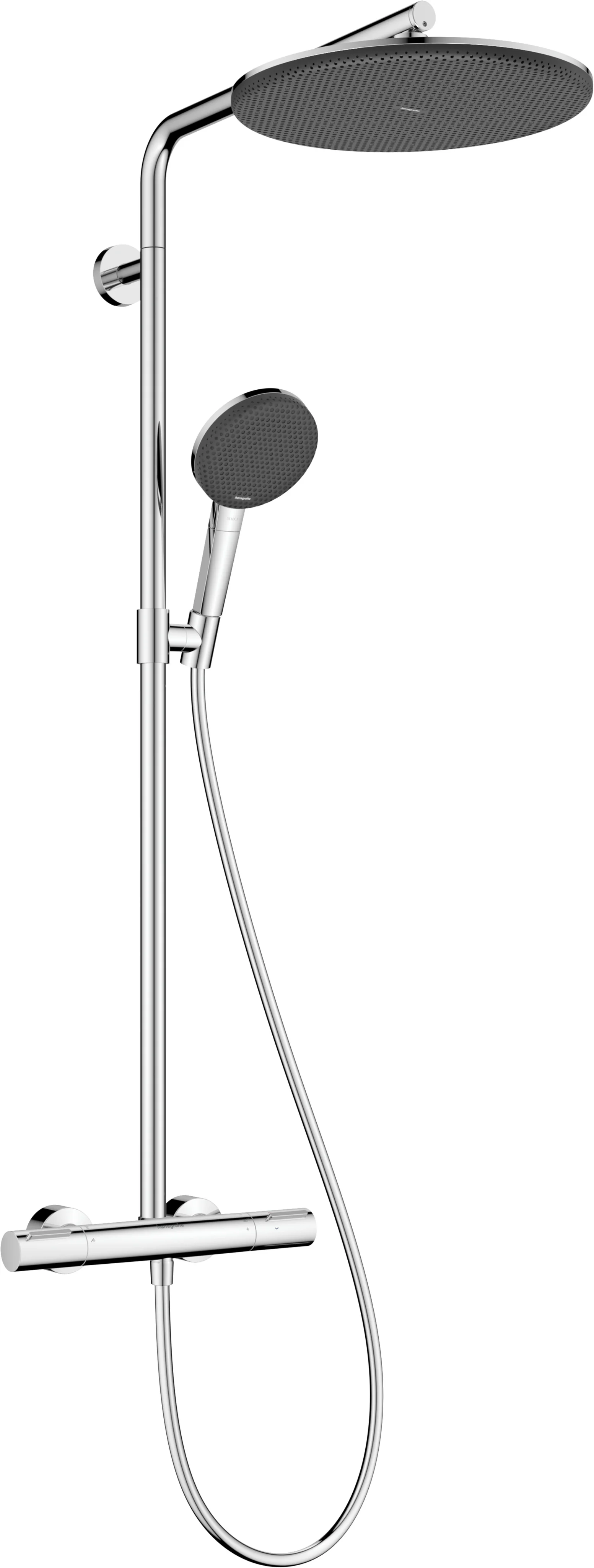 Hansgrohe Raindance Alive S Puro Showerpipe 300 1jet EcoSmart mit Thermostat, Chrom, 8 l/min, Aufputzinstallation