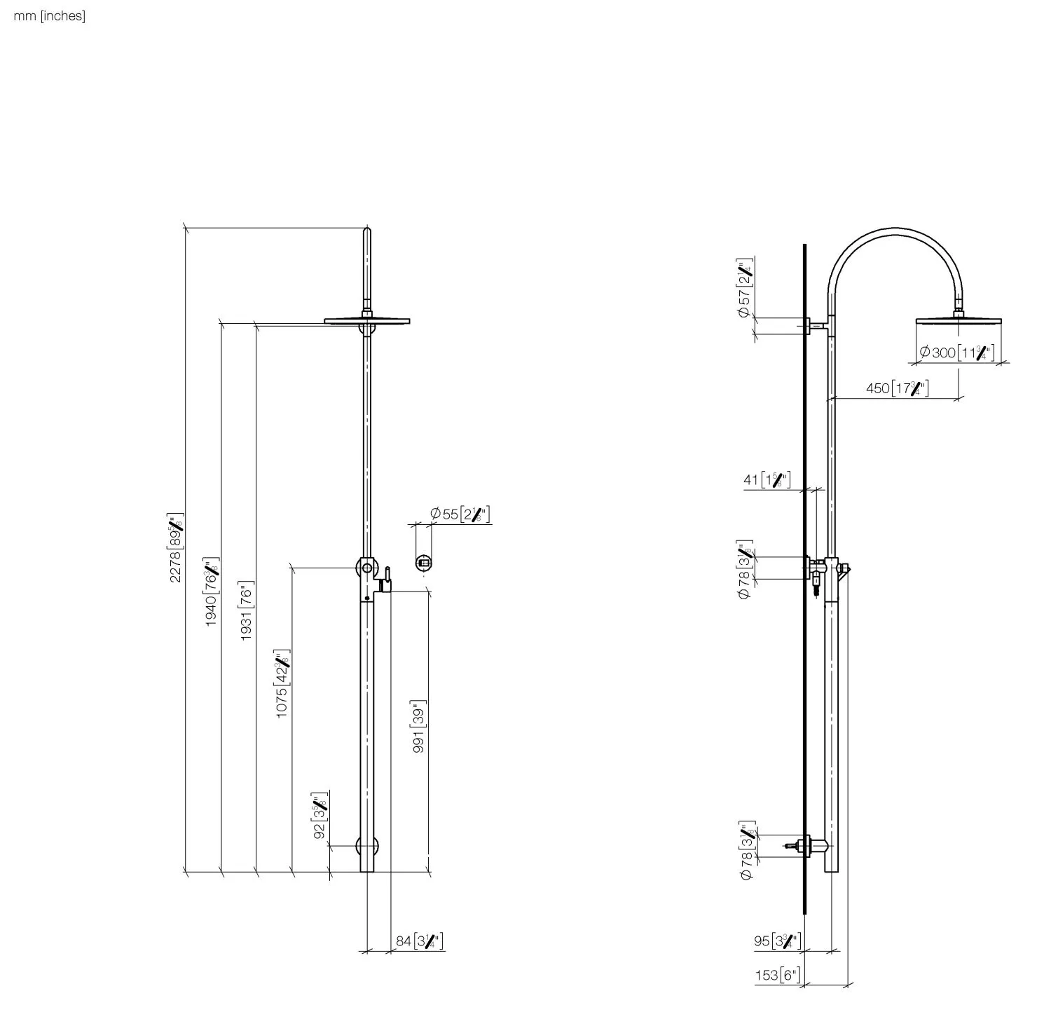 Duschstele mit Brause-Einhandbatterie ohne Handbrause FlowReduce SERIENSPEZIFISCH Chrom 26025661