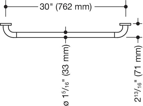 HEWI Haltegriff „Serie 801“ in Reinweiß HEWI Haltegriff „Serie 801“ in Reinweiß