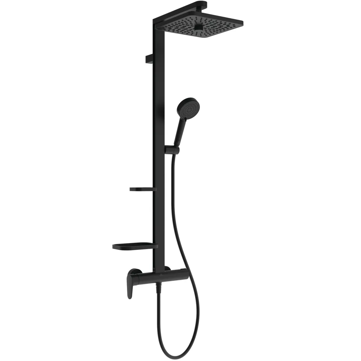 Ideal Standard Duschsystem Ceraflow Alu+ Serie SilkBlack, Aufputz, 2-Funktions-Handbrause und -Kopfbrause, 345x501x1113 mm Ideal Standard Duschsystem Ceraflow Alu+ Serie SilkBlack, Aufputz, 2-Funktions-Handbrause und -Kopfbrause, 345x501x1113 mm