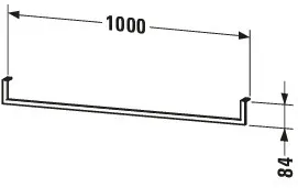 Duravit Handtuchhalter 100 × 8,4 × 1,4 cm in / /