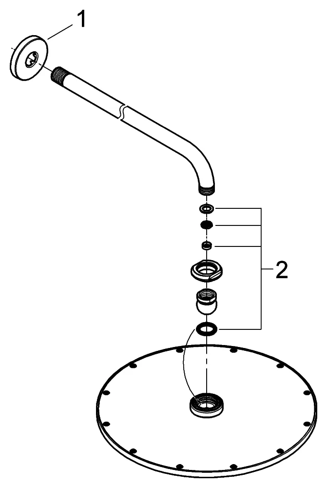 Grohe Rainshower Cosmopolitan 310 Kopfbrauseset 380 mm, 1 Strahlart satin graphite Grohe Rainshower Cosmopolitan 310 Kopfbrauseset 380 mm, 1 Strahlart satin graphite