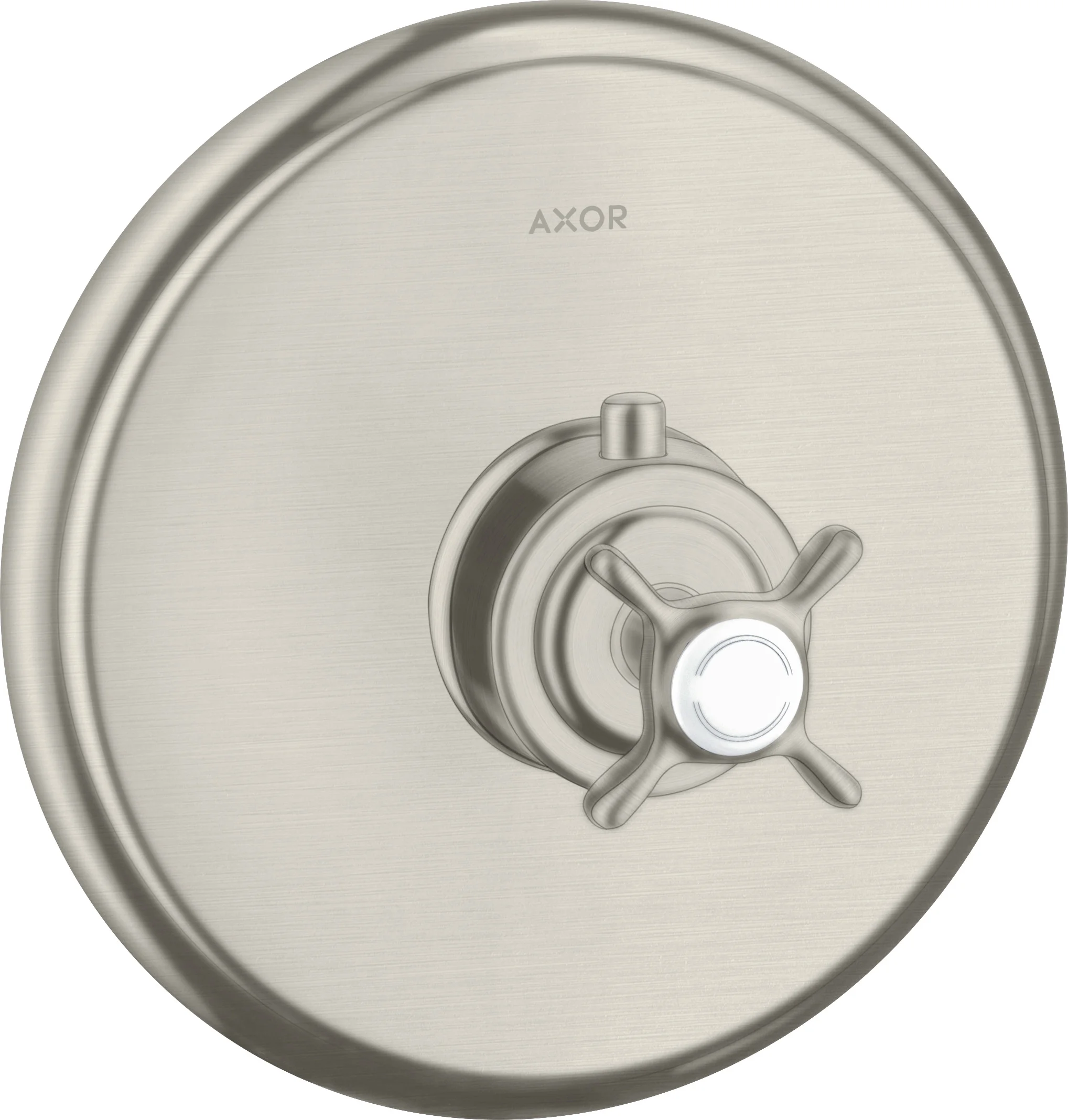 Hansgrohe AXOR Montreux Thermostat Unterputz mit Kreuzgriff, Edelstahl Optic, 1 Verbraucher, max. Durchfluss 43 l/min bei 3 bar, einstellbare Temperaturbegrenzung, Rückflussverhinderer, Schalldämpfer, Anschluss Grundkörper Hansgrohe AXOR Montreux Thermostat Unterputz mit Kreuzgriff, Edelstahl Optic, 1 Verbraucher, max. Durchfluss 43 l/min bei 3 bar, einstellbare Temperaturbegrenzung, Rückflussverhinderer, Schalldämpfer, Anschluss Grundkörper