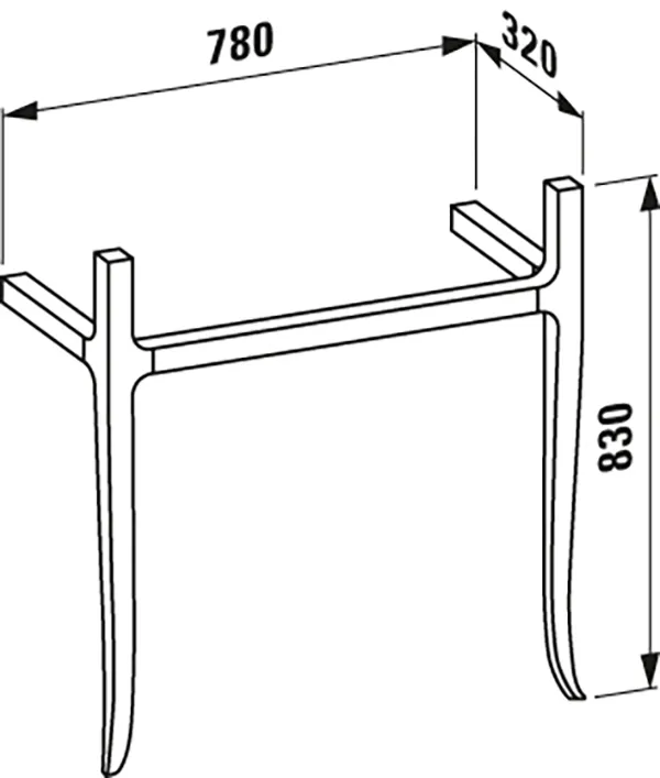 Laufen Waschtisch-Gestell „THE NEW CLASSIC“ 780 × 830 × 320 mm Laufen Waschtisch-Gestell „THE NEW CLASSIC“ 780 × 830 × 320 mm