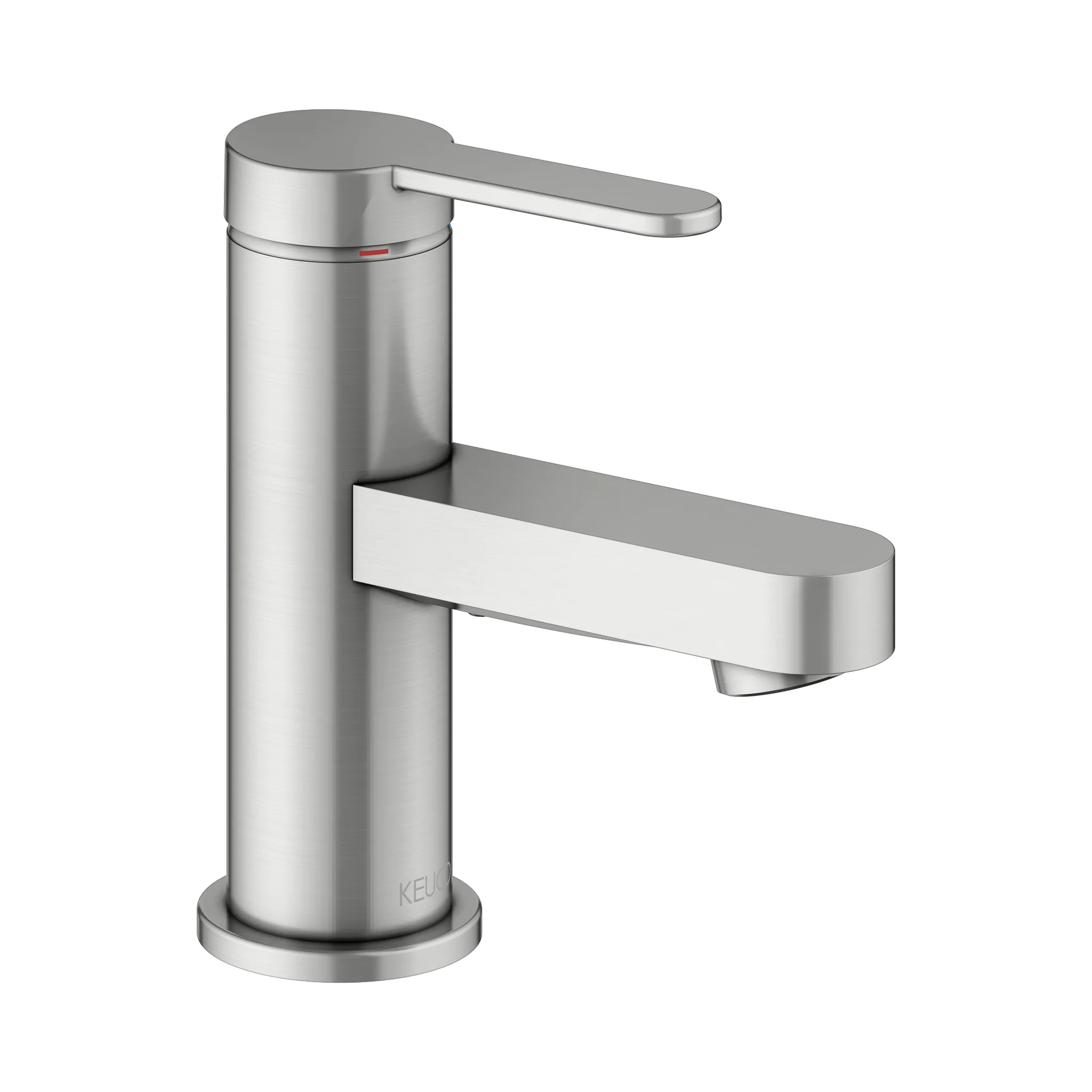 KEUCO IXMO Einhebel-Waschtischmischer 60 IXMO Flat ohne Zugstangen-Ablaufgarnitur IXMO Flat, Rosette rund Edelstahl-finish