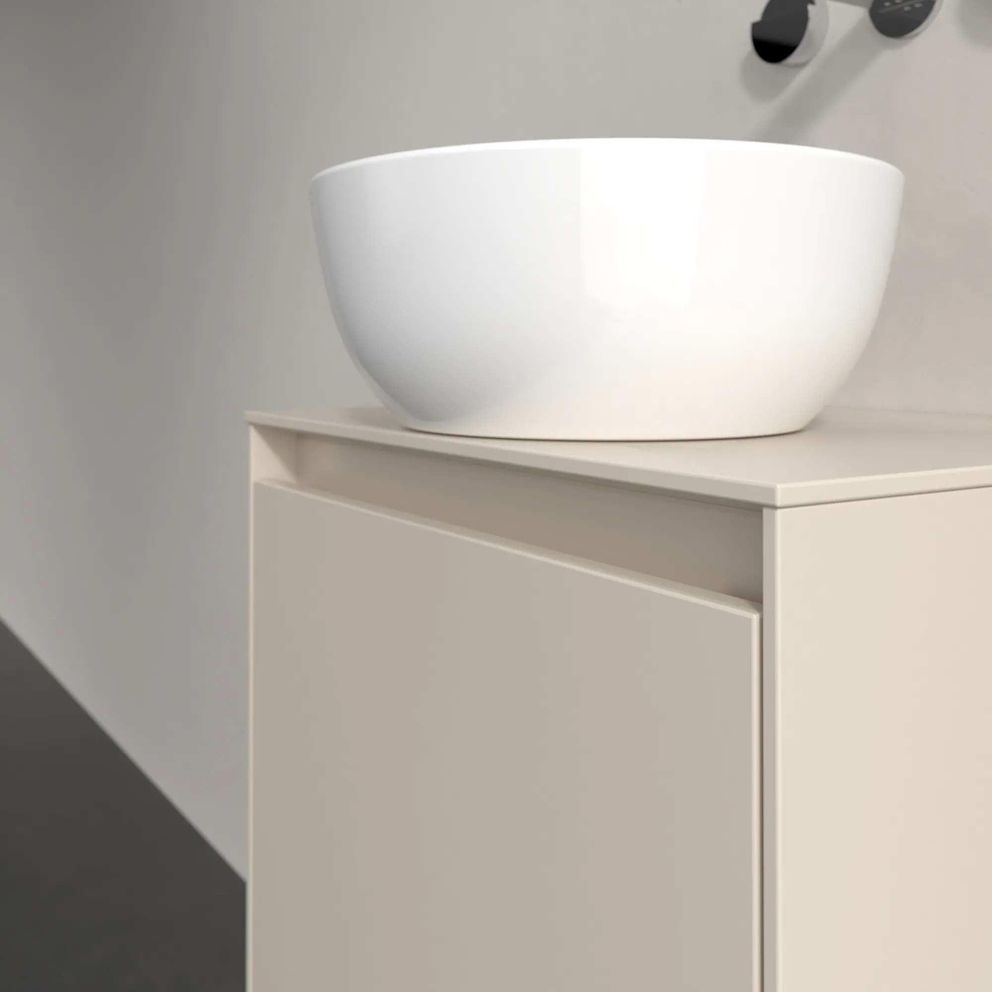 Villeroy & Boch Waschtischunterschrank „Collaro“ 500 × 548 × 380 mm Cashmere Grey, für Becken mittig, Anschlag rechts, mit Beleuchtung Villeroy & Boch Waschtischunterschrank „Collaro“ 500 × 548 × 380 mm Cashmere Grey, für Becken mittig, Anschlag rechts, mit Beleuchtung