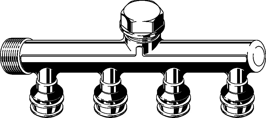 Viega „Raxofix“ Verteiler 4-fach