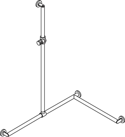HEWI Haltegriff Ausführung rechts „System 900“ in Signalweiß HEWI Haltegriff Ausführung rechts „System 900“ in Signalweiß