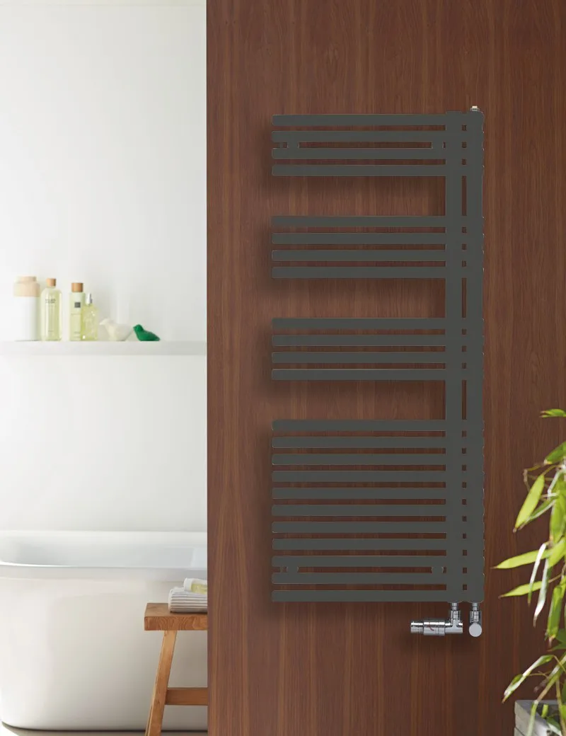 Zehnder Forma Asym Badheizkörper, links, 50 mm LFAL-120-060-05, Maße: 1161x60x596, Anthrazit Zehnder Forma Asym Badheizkörper, links, 50 mm LFAL-120-060-05, Maße: 1161x60x596, Anthrazit