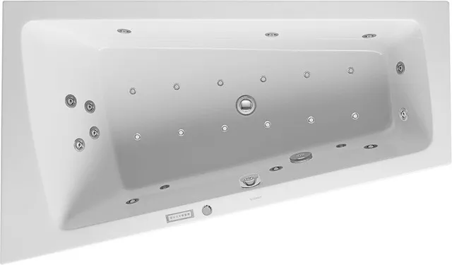 Duravit Whirlwanne „Paiova“ sonderform 1700 × 1000 mm, links mit Combi-System E, in Weiß Duravit Whirlwanne „Paiova“ sonderform 1700 × 1000 mm, links mit Combi-System E, in Weiß