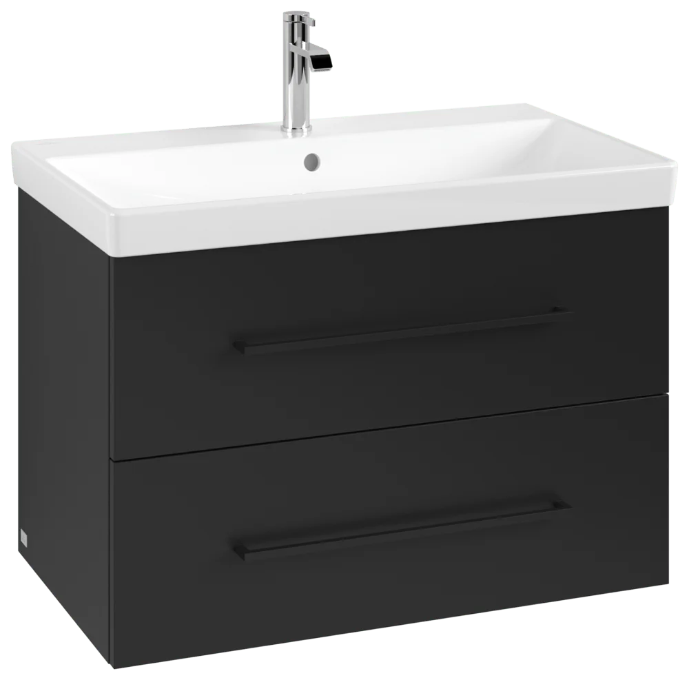 Villeroy & Boch Avento Waschbeckenunterschrank A89110, 776x514x484mm, 2 Auszüge, Volcano Black Villeroy & Boch Avento Waschbeckenunterschrank A89110, 776x514x484mm, 2 Auszüge, Volcano Black