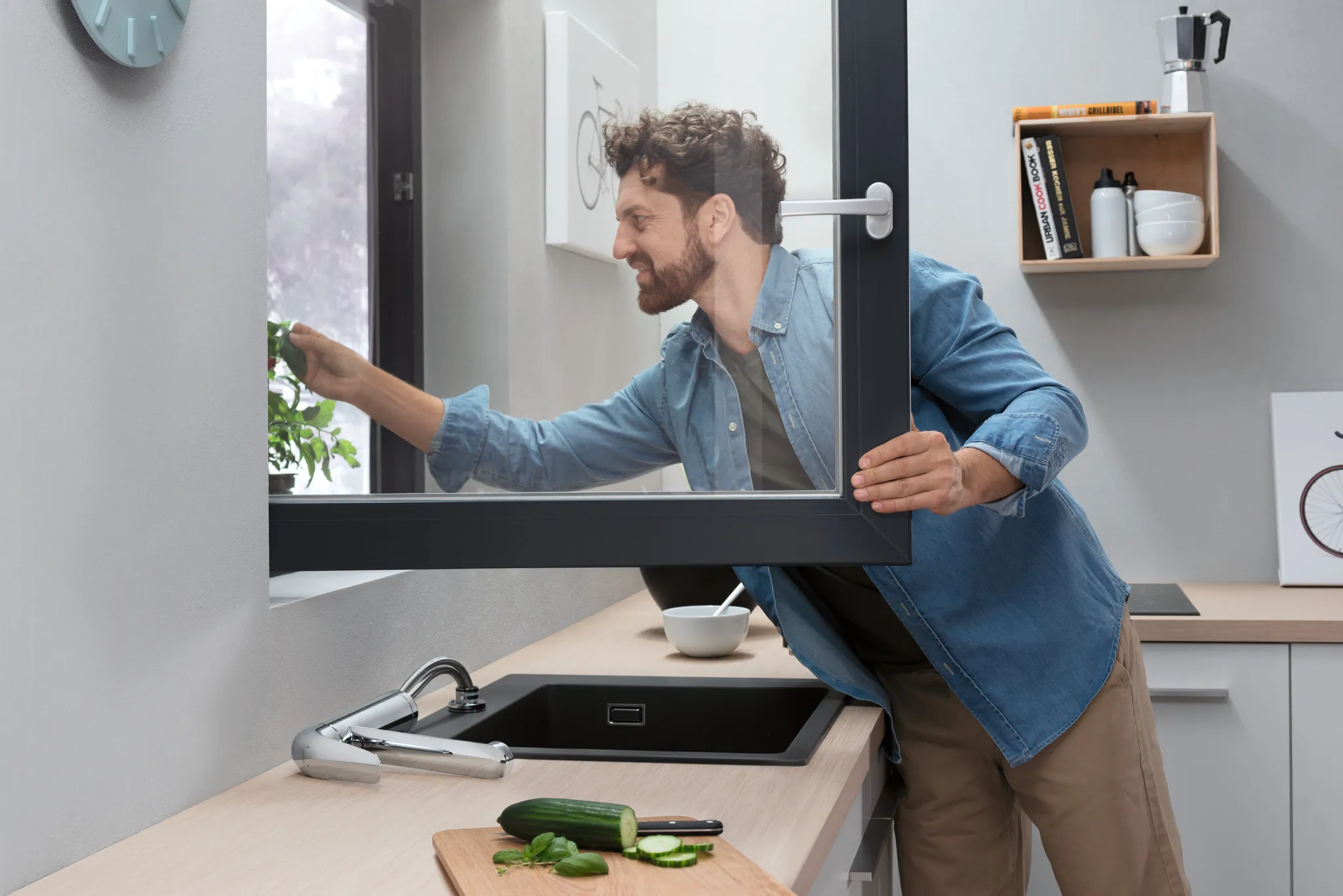 Hansgrohe S51 S510-F450 Einbauspüle 450, Steingrau