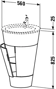 Duravit Waschtischunterschrank bodenstehend „Starck 1“ 56 × 82,5 × 56 cm in Nachtblau Seidenmatt