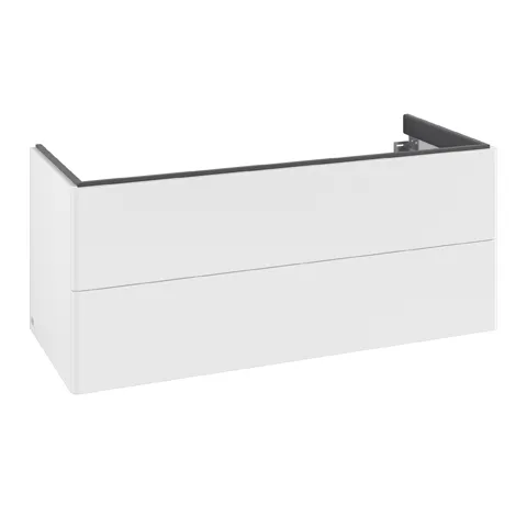 Villeroy & Boch Waschtischunterschrank für Schrankwaschtisch „Antao“ 1188 × 504 × 493 mm White Matt Lacquer, ohne Hahnlochbohrung, für Becken links, ohne Beleuchtung