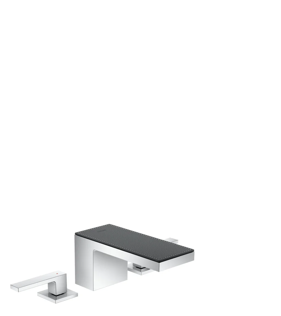 Hansgrohe AXOR MyEdition 3-Loch Waschtischarmatur Chrom, Ausladung 151 mm, Auslaufhöhe 70 mm, Hebelgriff, PowderRain Strahlart, max. Durchfluss 5 l/min, DN15 Anschluss