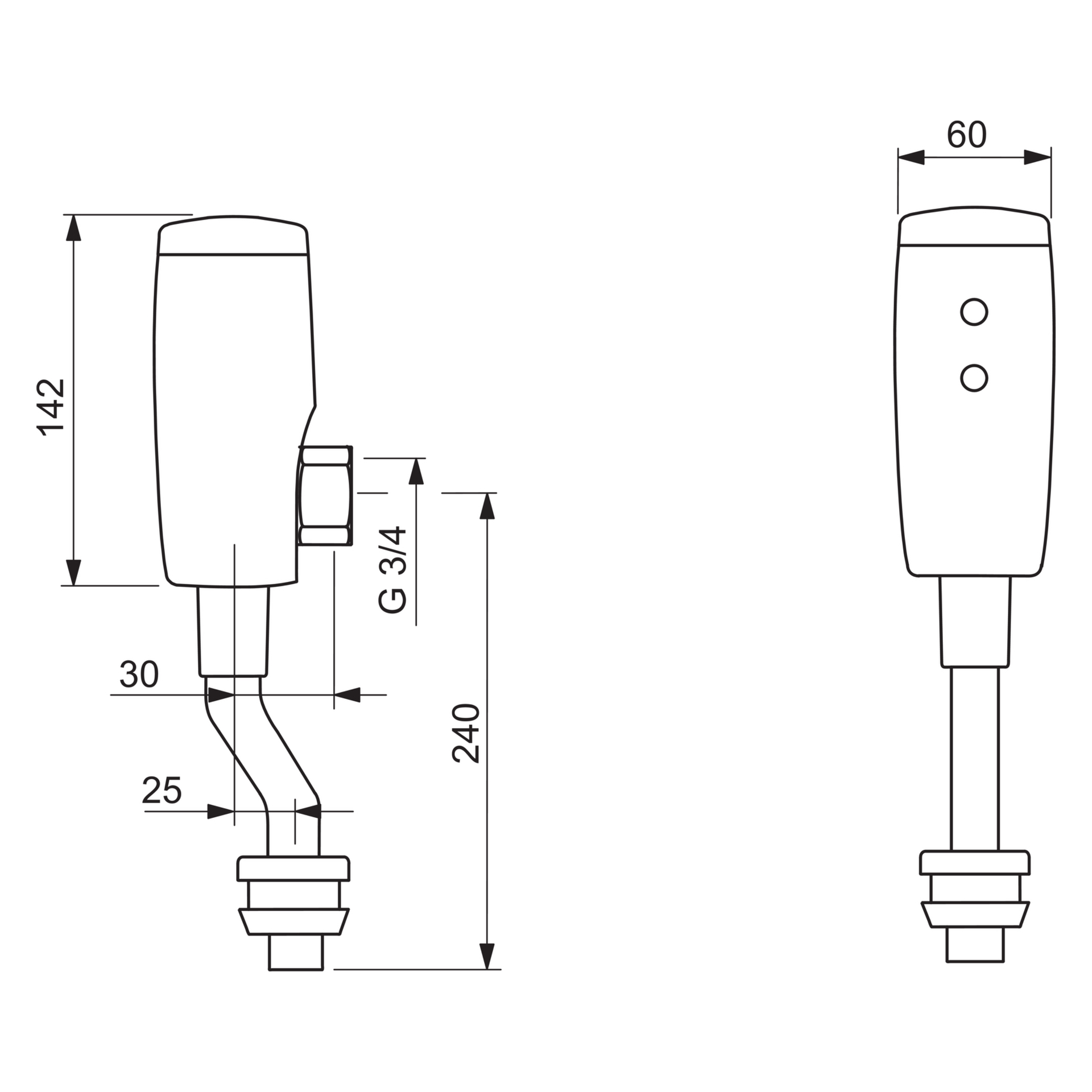 HansaELECTRA Urinalsteuerung HansaELECTRA 0944 6V Bluetooth Ausladung 81mm gebogen DN15 Chrom HansaELECTRA Urinalsteuerung HansaELECTRA 0944 6V Bluetooth Ausladung 81mm gebogen DN15 Chrom
