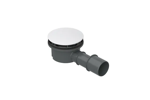 Compact+, seitlich - 0,5 l/s, Ab- und Überlauf, Duschwanne, Duschfläche, 225x115x85 mm, Weiß, Kunststoff