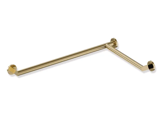 Dusch-, Wannenhandlauf des Systems 900, Edelstahl, PVD, waagerechte Längen 765 mm und 475 mm, D: 32 mm, Ausführung rechts, in Farbe CK (Messing glänzend) Dusch-, Wannenhandlauf des Systems 900, Edelstahl, PVD, waagerechte Längen 765 mm und 475 mm, D: 32 mm, Ausführung rechts, in Farbe CK (Messing glänzend)