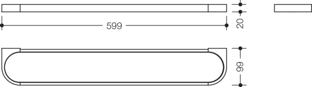 HEWI Ablage „System 800“ in 59,9 × 2 cm