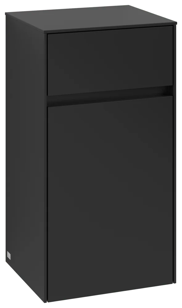 Villeroy & Boch Seitenschrank Collaro C03200, Volcano Black, 404x748x349 mm, 1 Tür, 1 Schublade mit SoftClosing, Wandmontage