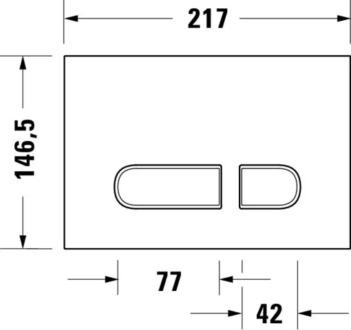 Duravit Betätigungsplatte „DuraSystemInstallationselemente“ 21,7 × 14,7 cm in