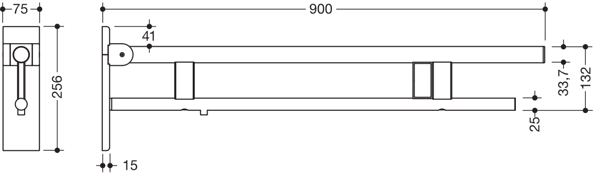 HEWI Stützklappgriff „System 900“