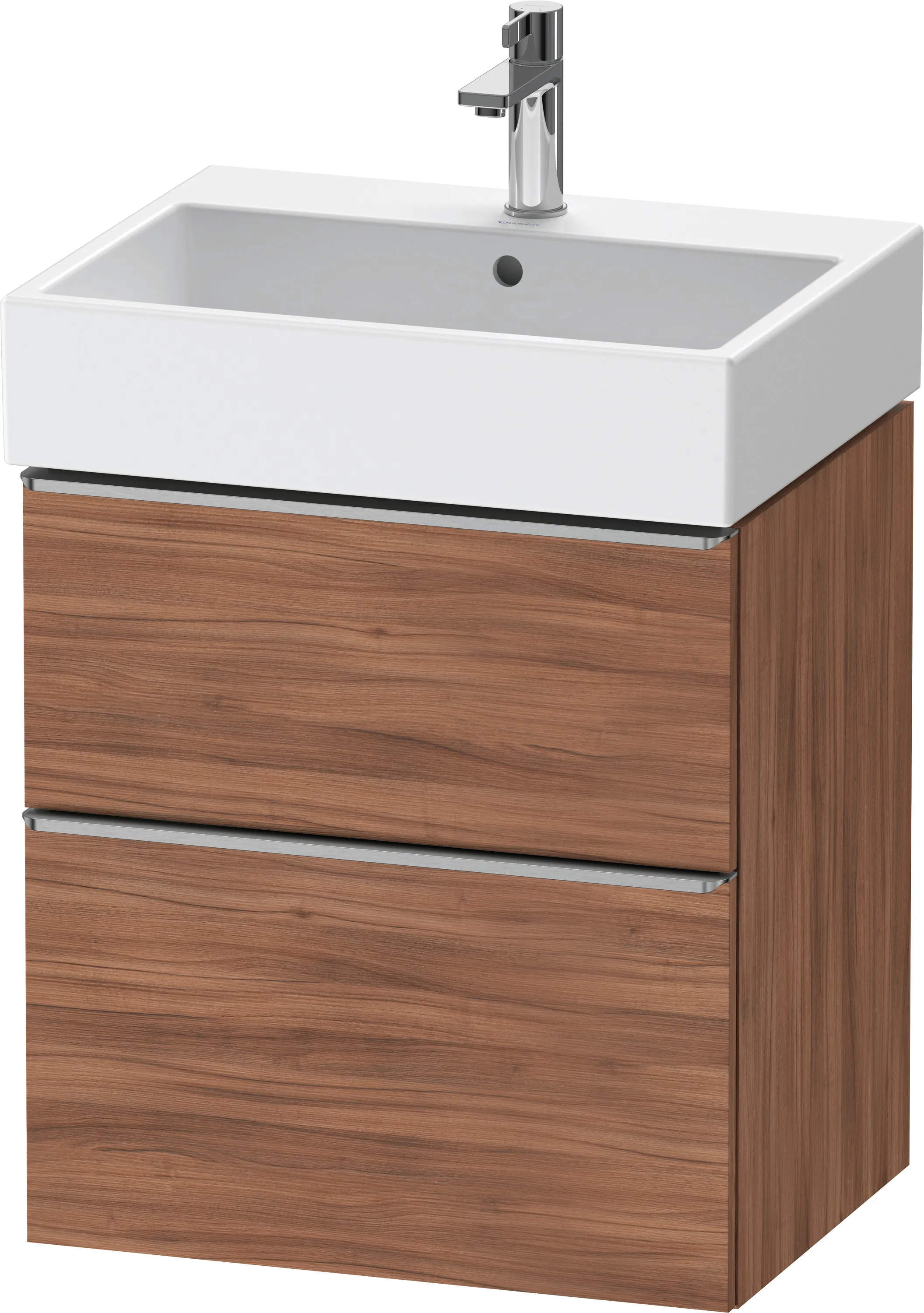Duravit Waschtischunterschrank wandhängend „D-Neo“ 58,4 × 62,5 × 44,2 cm Nussbaum Natur